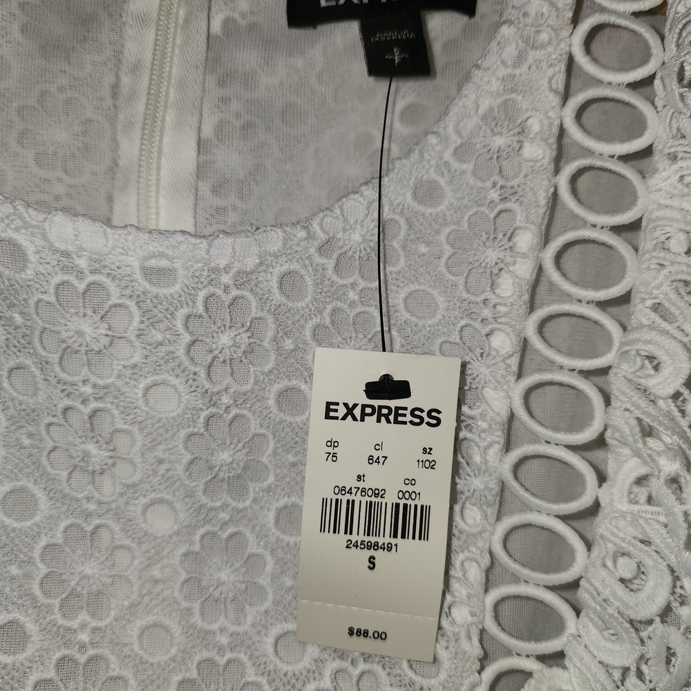 Express White Lace Ruffle Blouse - Picture 2 of 3